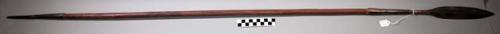 Spear - wood and iron; point 13 1/2", shaft 39"