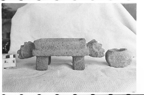 Two Small Stone Mortars or Metates