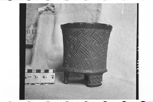 Carved Tripodal Vase