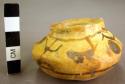 San bernardo black on yellow pottery miniature jar