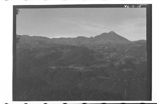 Views looking South-West to Village of Tejntla and Volcan Tajumalco