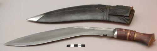 Knife - metal blade, wooden handle