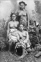 Three young Tahitian women, studio portrait