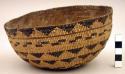 Basketry cap. Almost completely covered with overlay decoration