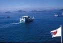 Inland Sea; islands and ship traffic
