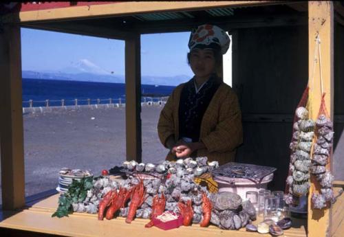 Oshima Island, seafood stalls