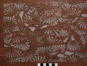 Stencil, Katagami, treated paper, hand cut fanned leaf design, two branches