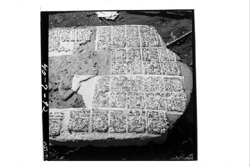 Stela 1; Back; Rubbing: Columns A-G, H1, Columns. I and J