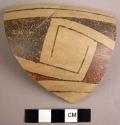Fragment of decorated pottery bowl