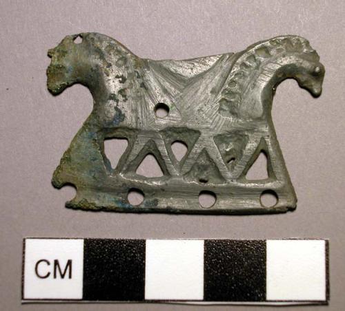 Pendant, double horsehead