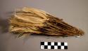 Feathered fan l. 23 cm. w 9 cm w feathers gathered into a fan shape, Individual