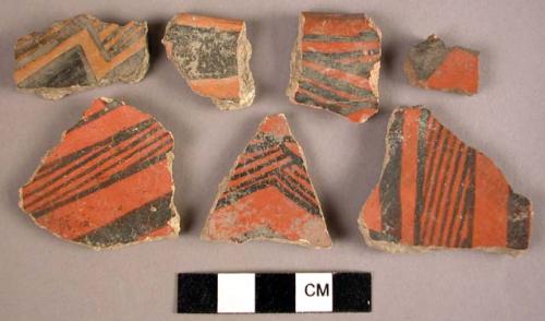 7 st. johns polychrome potsherds