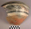 Fragmentary middle gila polychrome pottery olla