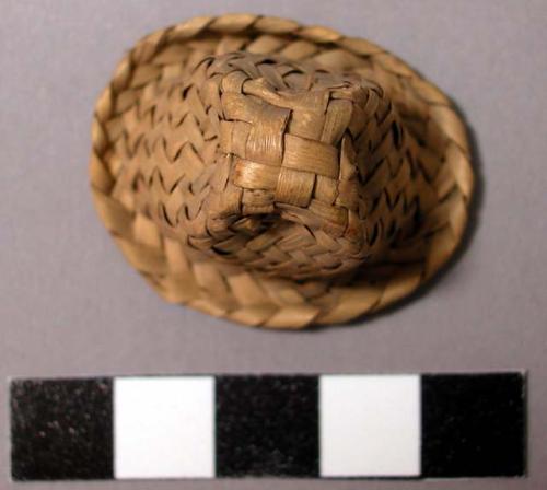 Miniature basketry hat