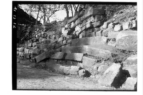 South middle of Jaguar Stairway before demolishing