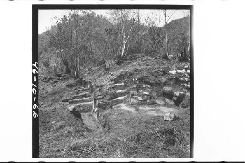 East corner of Str. 3 (S.W. range of Ball Court)