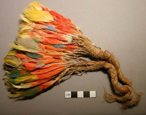 Headdress ornament, feathered