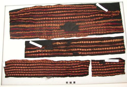 Tunic fragment, weft-patterned