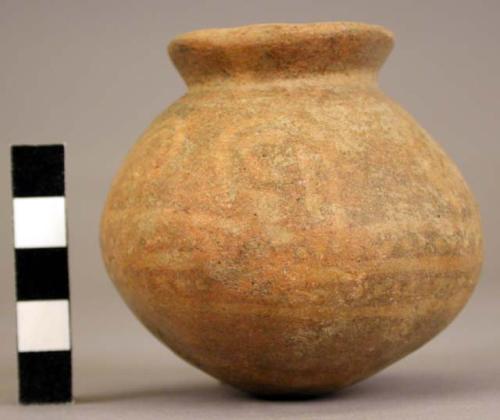 Small pottery jar with constricted neck - Lost Color ware