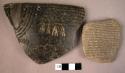 4 decorated pot sherds
