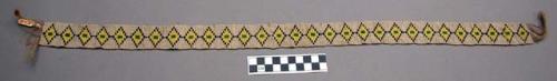 Headband, beaded belt, or sash, with geometric design