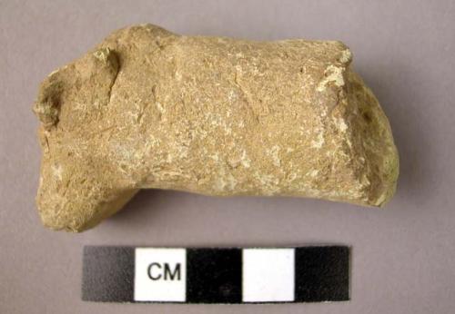 Fragmentary baked clay animal figurine - bull?