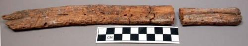 Fragment of grooved throwing stick