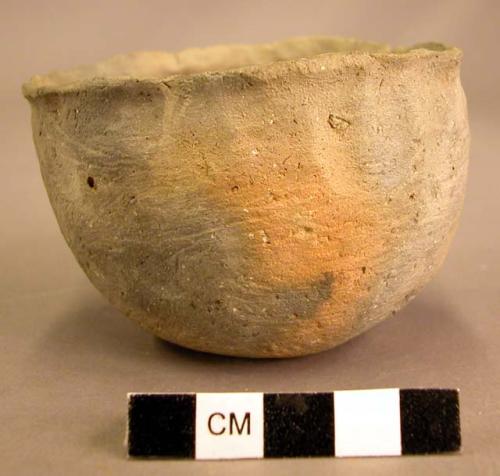 Plain pottery miniature bowl