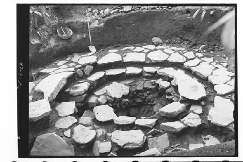 Round structure after excavating central firepit