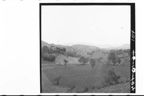 Looking north at Ruins of Nebaj from cemetery