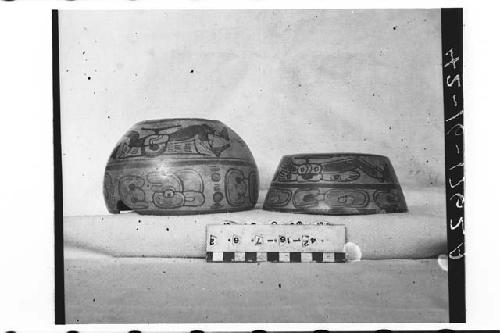 Two Flat-Based Polychrome Bowls