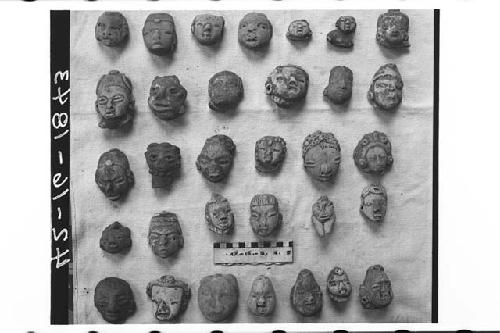 Thirty-Two Pottery Figurine Fragments