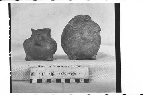 Two Small Effigy Jars