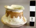Early modern Hopi black on yellow pottery miniature jar