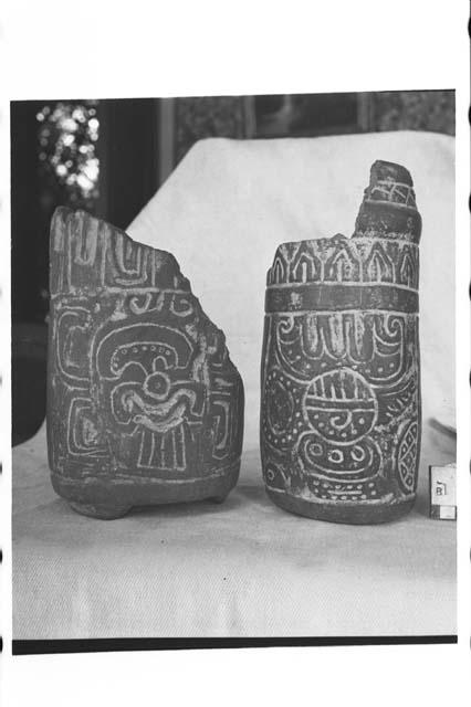 Two Incised Red-Slipped Vases