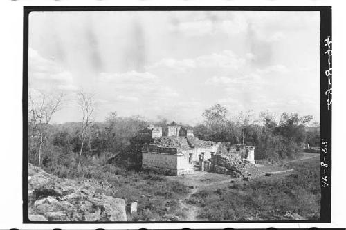 View of the Temple of Wall Panels from northwest