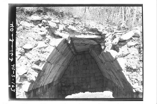 Wide span doorway Bldg., vault section, N. room, 2d from E.