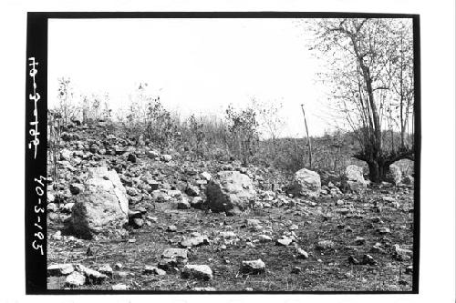 Rough stone monument, NW of Portal, from SE.