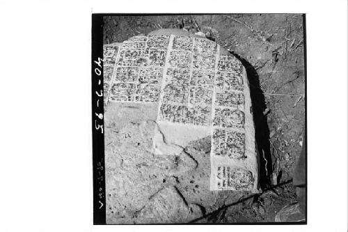 Stela 1; Back; Rubbing; Columns C-G and H1