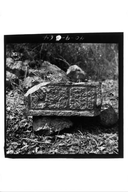 Glyphic stone corbel