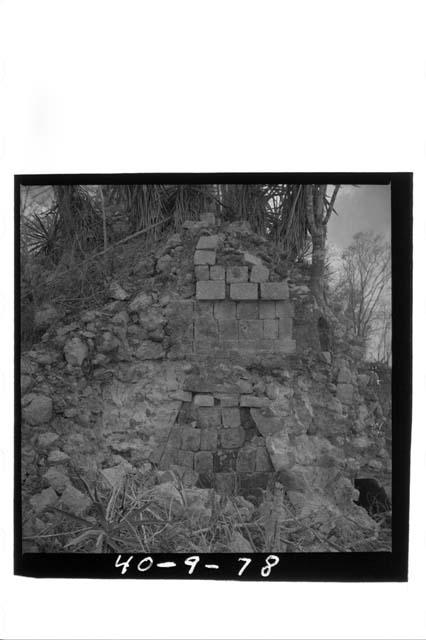 Three-story building with blocked-up second-story vault