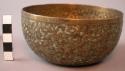 Brass bowl, ornamented