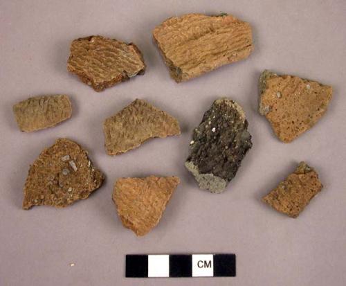 Potsherds, cord-marked