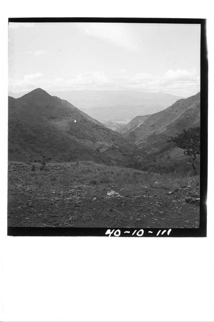 Looking S. from ruins near San Jose Apantes