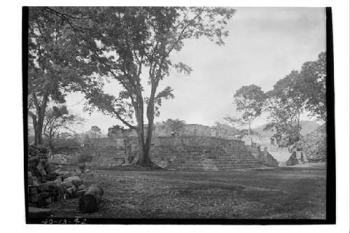 West temple of ball court after 1940 work