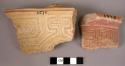 Earthenware rim sherds with incised designs