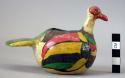 Ceramic bird vessel with polychrome designs