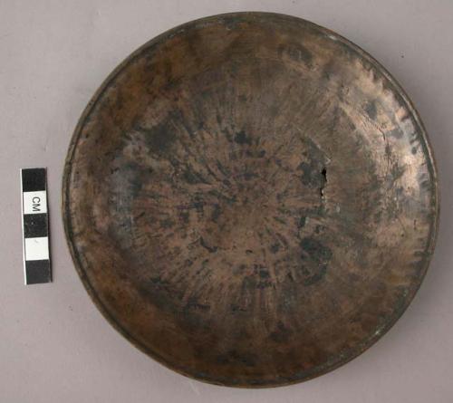 Shallow metal dish