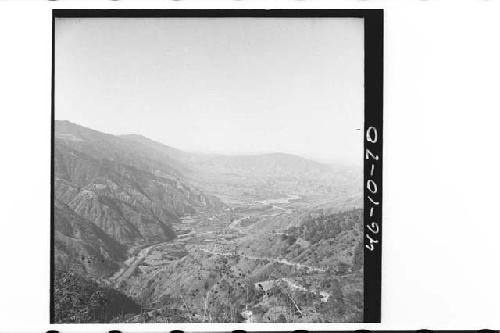 Looking Down from the Road Up to Nebaj at the Valley of Sacapulas