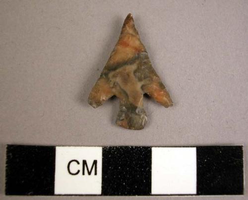 Stone, chipped stone projectile point, corner notched, fine